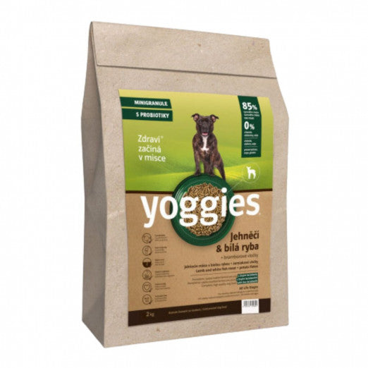 2kg Yoggies Jehněčí maso&bílá ryba, minigranule lisované za studena s probiotiky