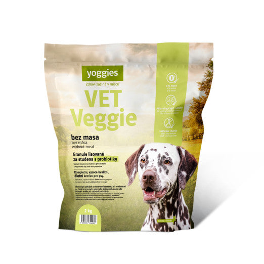 2kg Yoggies VET Veggie bez masa, granule lisované za studena s probiotiky
