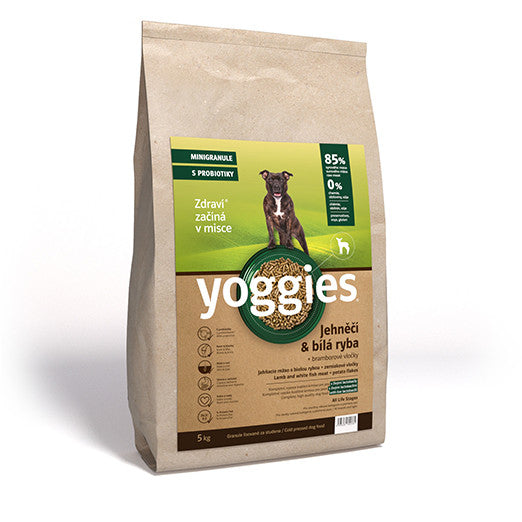 5kg Yoggies Jehněčí maso&bílá ryba, minigranule lisované za studena s probiotiky