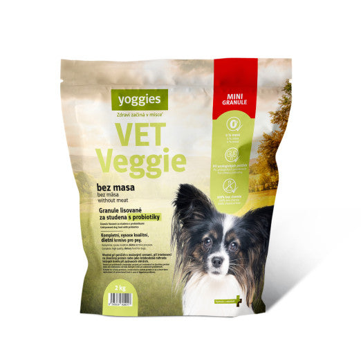 2kg Yoggies VET Veggie bez masa, minigranule lisované za studena s probiotiky
