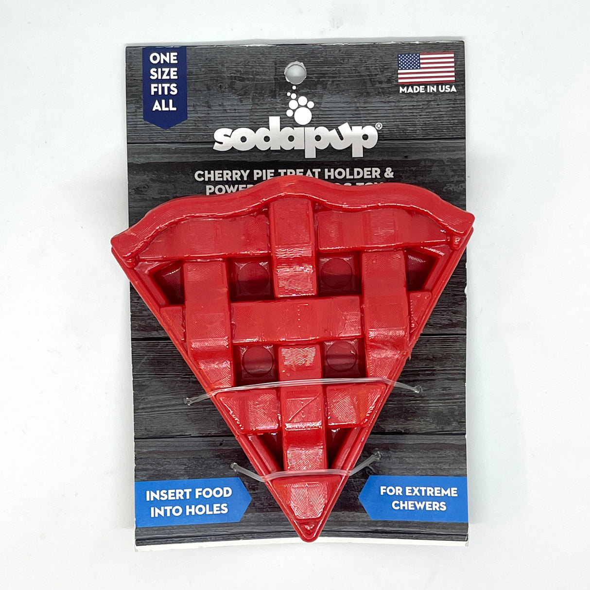 SodaPup cherry pie, super odolná nylonová žvýkací hračka pro psy