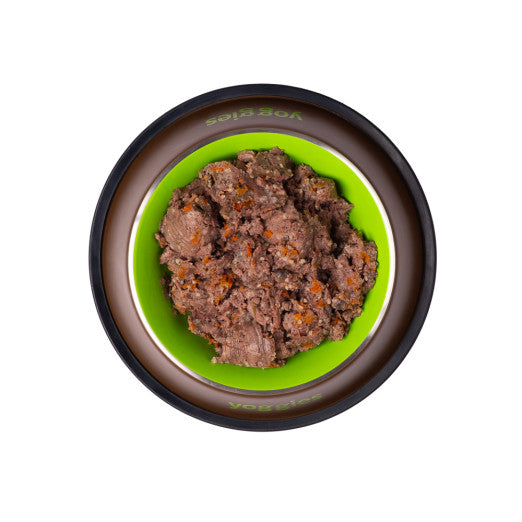 800g Yoggies hovězí konzerva s karotkou a lněným olejem