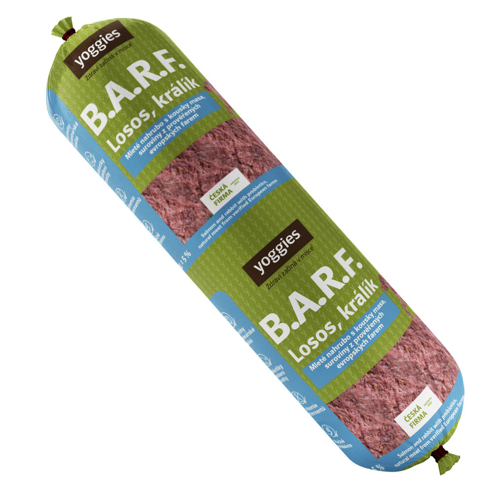 Yoggies B.A.R.F. Losos a králík s probiotiky