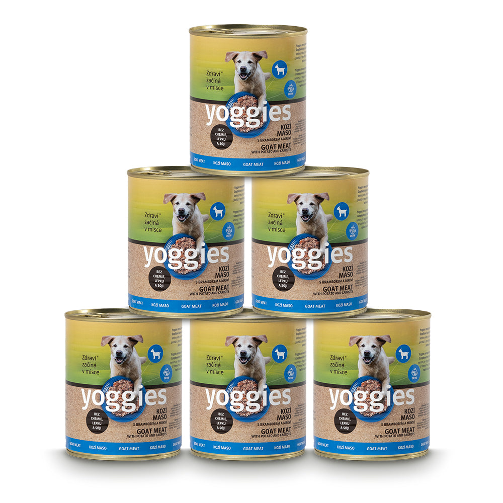 5+1 Yoggies kozí konzerva s bramborem a mrkví 800 g