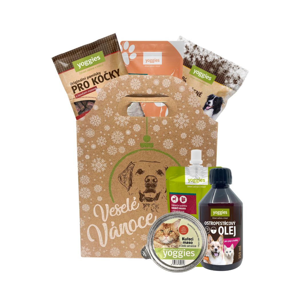 Vánoční taška pod stromeček pro kočku