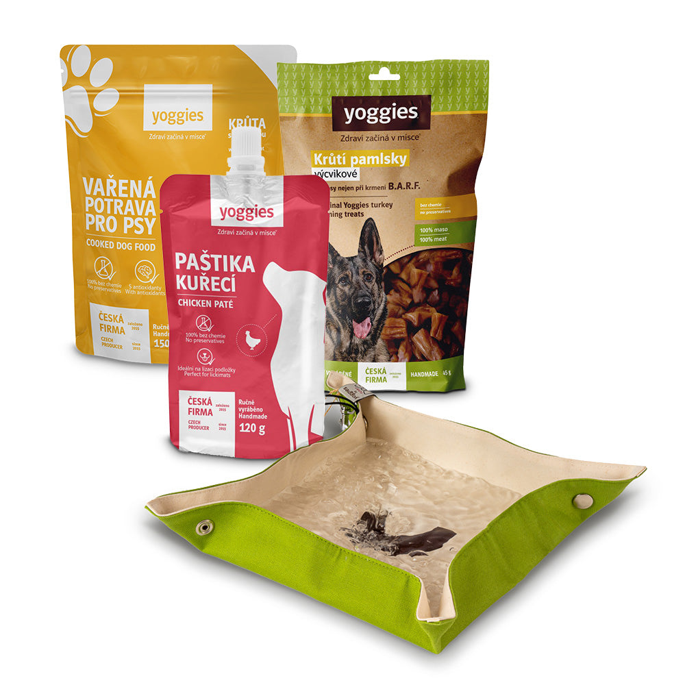 Balíček na výlet pro malého psa – s miskou