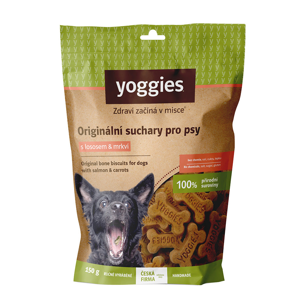 Yoggies suchary s lososem a mrkví 150 g