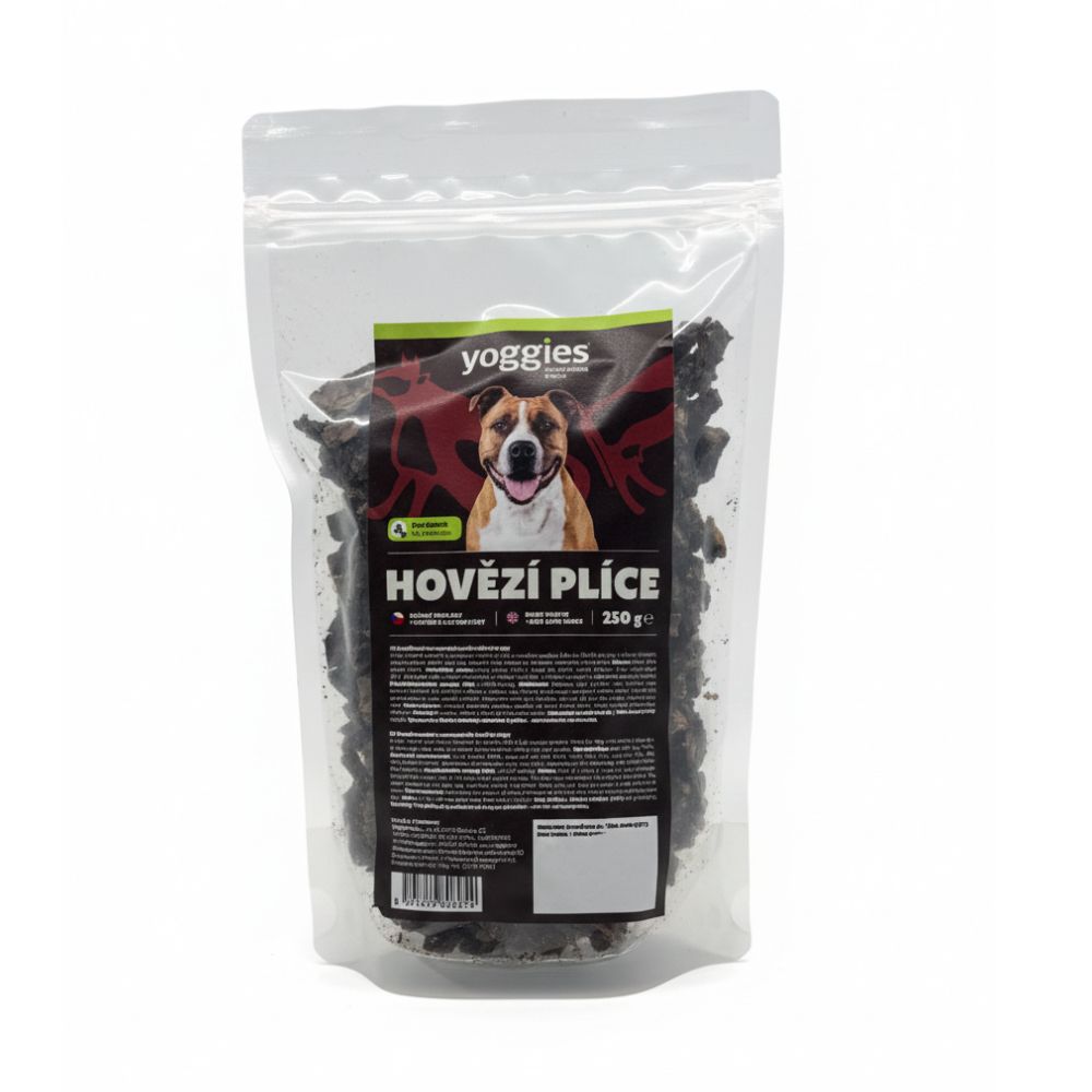 250 g Yoggies Sušené hovězí plíce kostičky