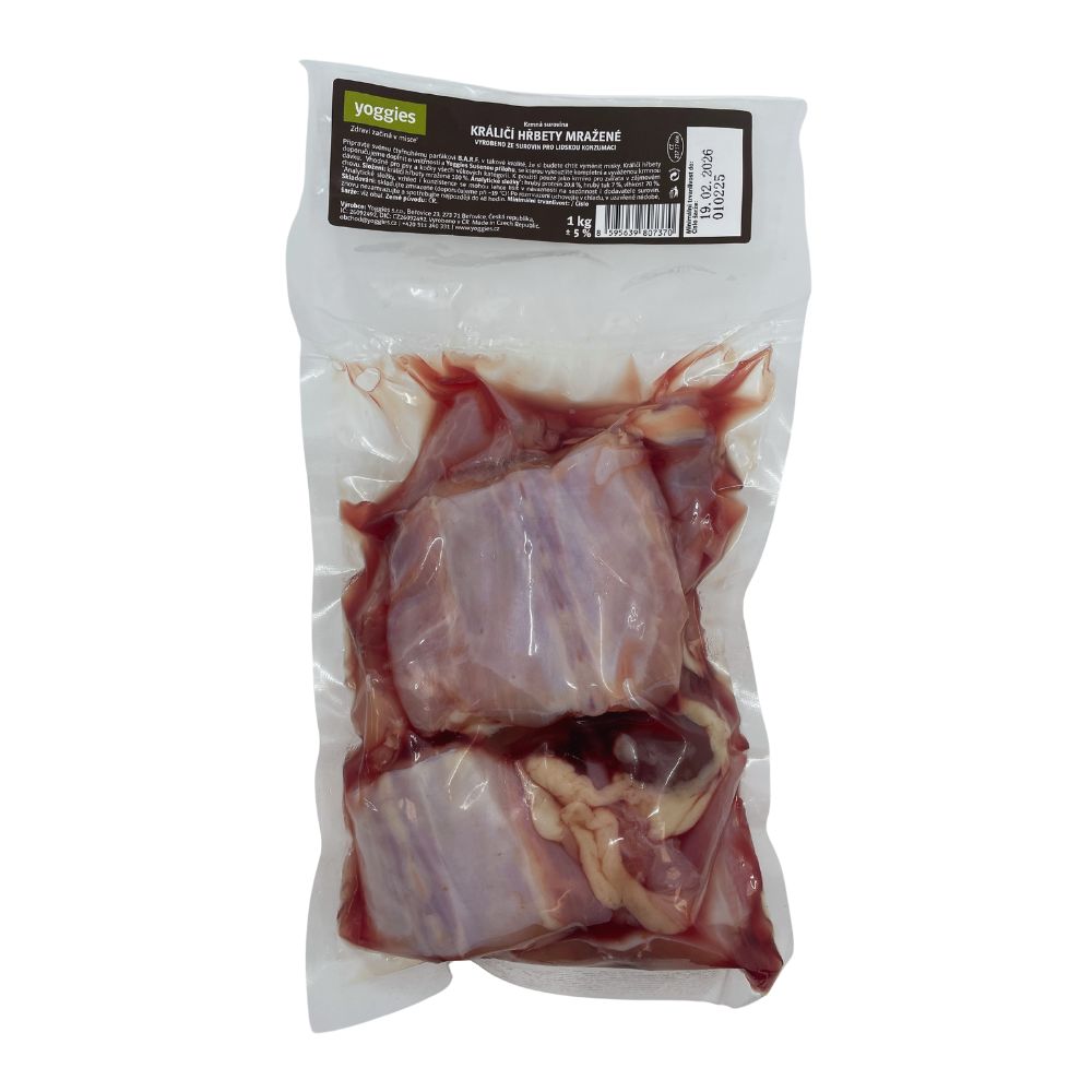 1 kg Yoggies B.A.R.F. Králičí hřbety
