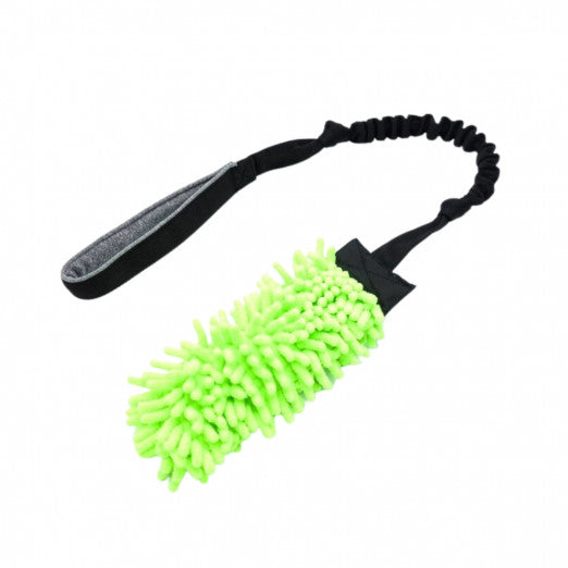 Přetahovadlo pro psa – mop s amortizérem – žlutozelená