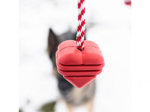 SodaPup Srdíčko s provázkem na přetahování, Original - Červené