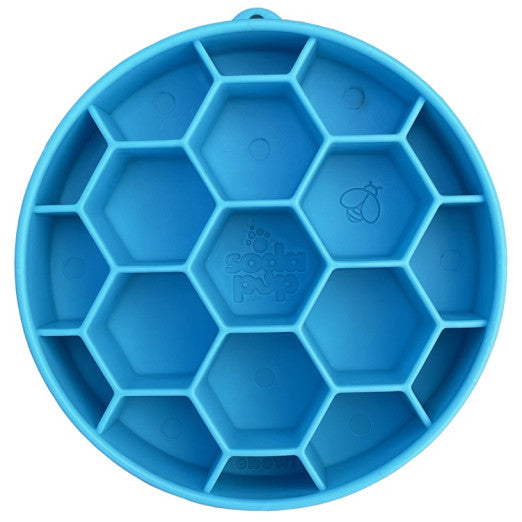 SodaPup Včelí plástev, nylonová senzorická miska - modrá