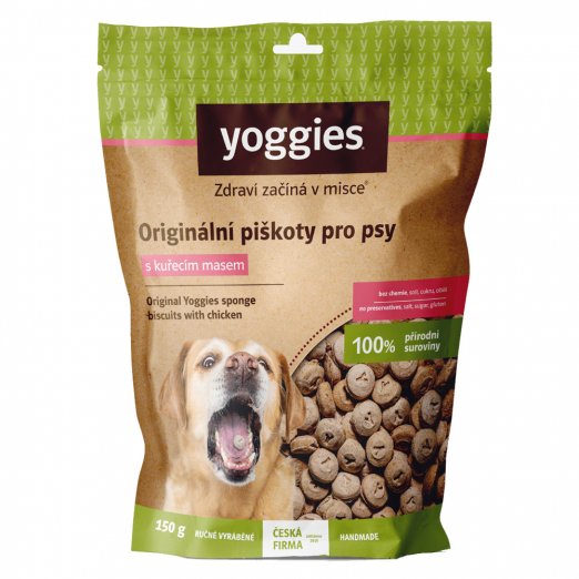 Yoggies NOVÉ originální piškoty s kuřecím masem 150g
