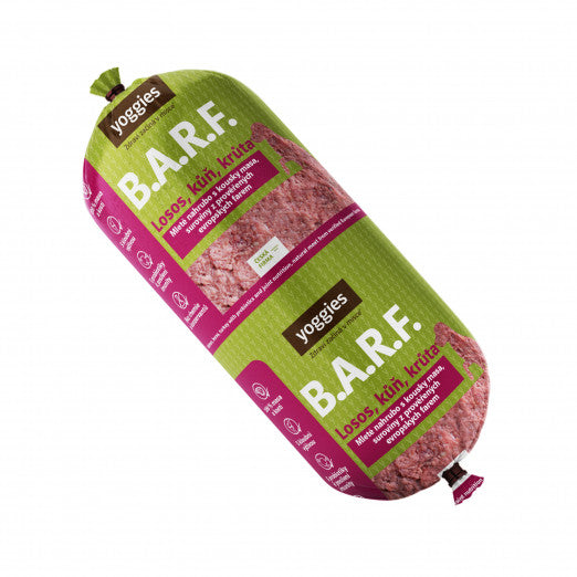 1300 g Yoggies BARF Losos, kůň, krůta s probiotiky