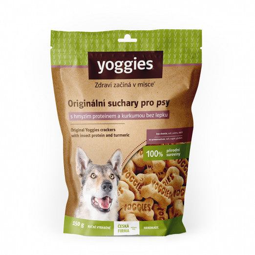 Yoggies Hypoallergene glutenvrije beschuit met insectenproteïne en kurkuma 150 g