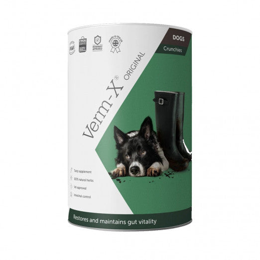 325 g Verm-X, snack en natuurlijk middel ter ondersteuning van "chemievrije" ontworming van de hond