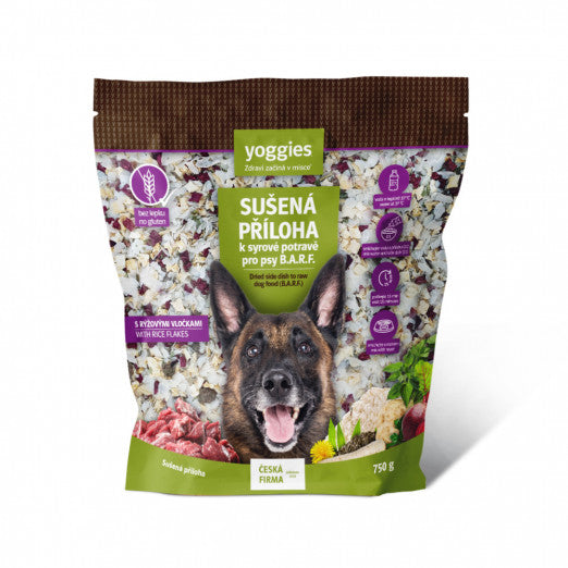 750g Yoggies Sušená příloha k syrové potravě B.A.R.F. s rýžovými vločkami