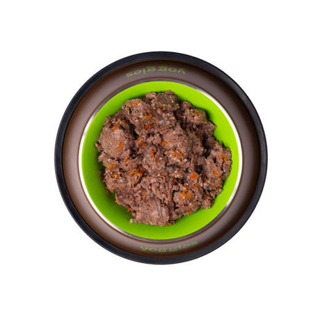 800g Yoggies hovězí konzerva s karotkou a lněným olejem
