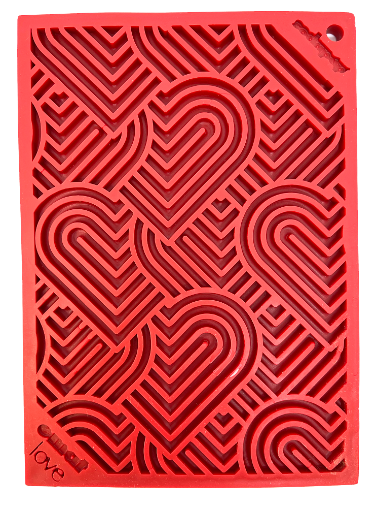 SodaPup lízací podložka love malá, červená