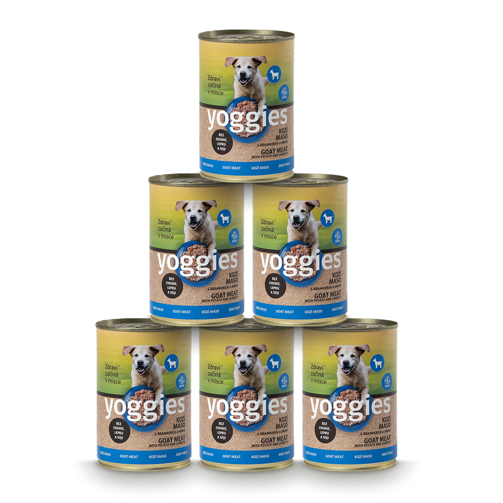 5+1 Yoggies kozí konzerva s bramborem a mrkví 400g