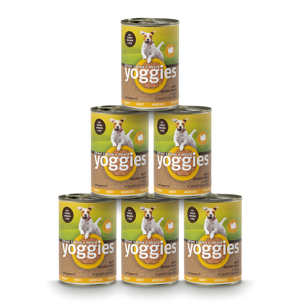 5+1 Yoggies krůtí konzerva s batáty a bodlákovým olejem 400g