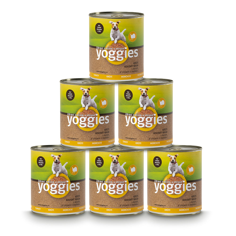 5+1 Yoggies krůtí konzerva s batáty a bodlákovým olejem 800g