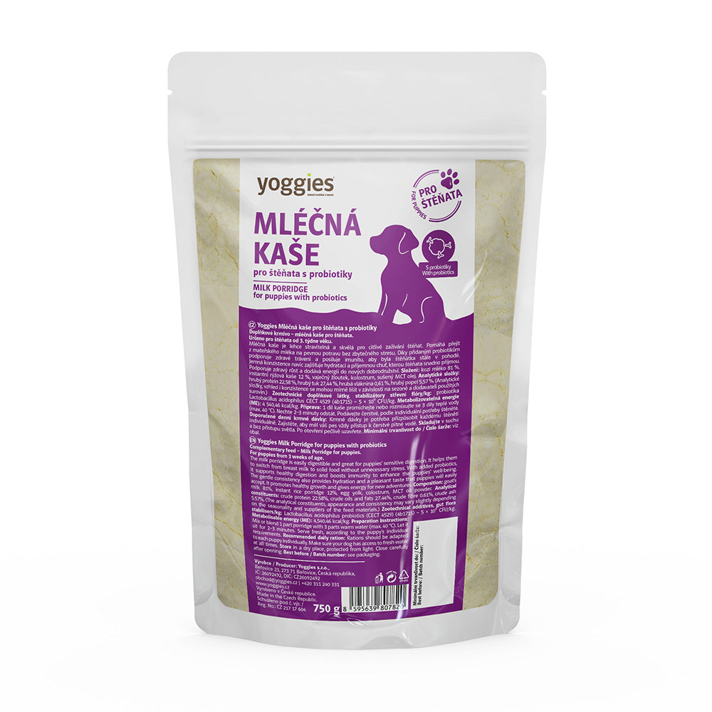 Yoggies Mléčná kaše z kozího mléka pro štěňata 750g