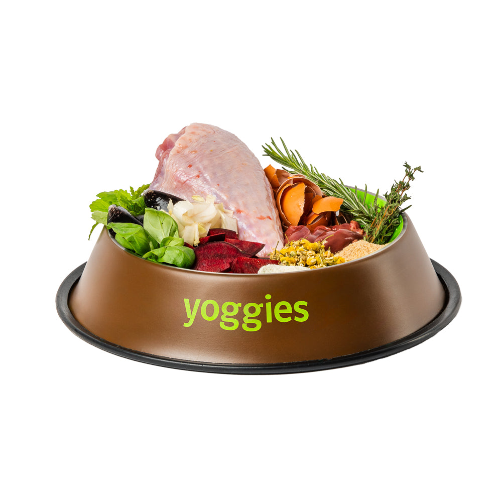 4,8 kg Yoggies  Granule pro kočky s krocaním masem, lisované za studena s probiotiky + DÁREK