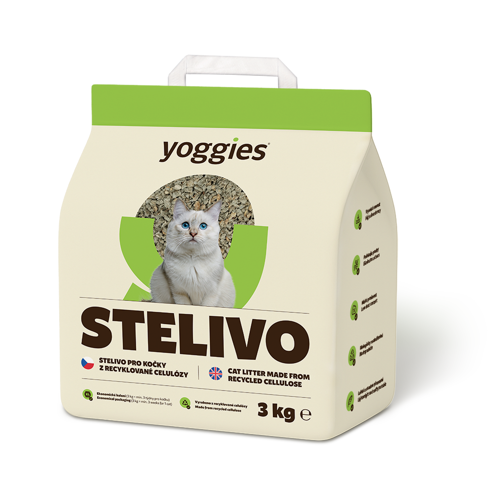 Yoggies Ekologické stelivo pro kočky 3 kg