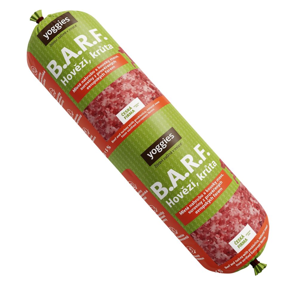 700 g BARF Hovězí maso s krůtou a s probiotiky