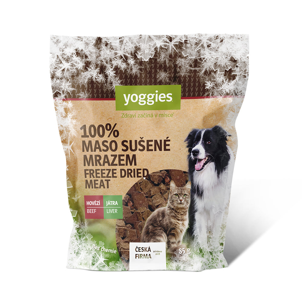 Yoggies Vriesgedroogde rundvleeslever (gelyofiliseerd) 85 g