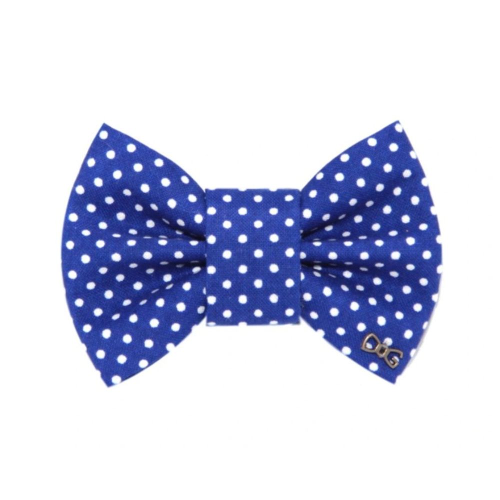 Modrý motýlek s puntíky pro psa