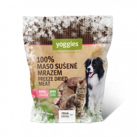 Yoggies Vriesgedroogde kippenlever (gelyofiliseerd) 85 g