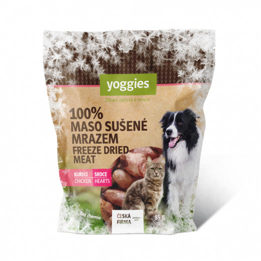 Yoggies Vriesgedroogde kippenhartjes (gelyofiliseerd) 85 g