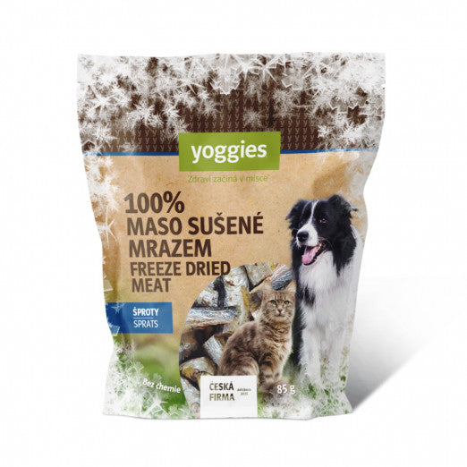 Yoggies Vriesgedroogde sprot (gelyofiliseerd) 85 g