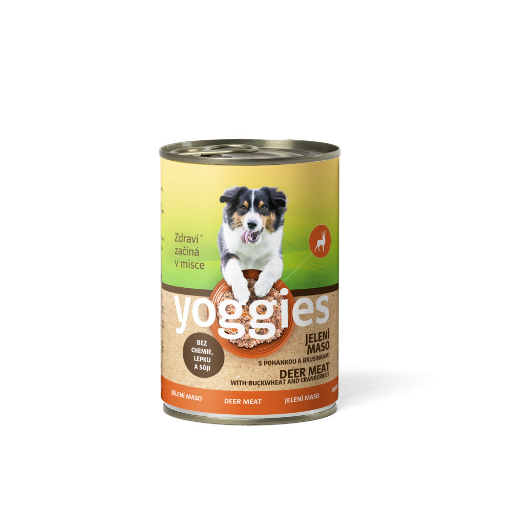 Yoggies blik Hert met boekweit en veenbessen