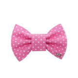 Růžová mašlička s puntíky pro feny