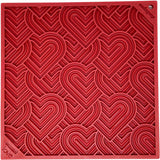 SodaPup Love Lízací podložka, červená – 20 x 20 cm