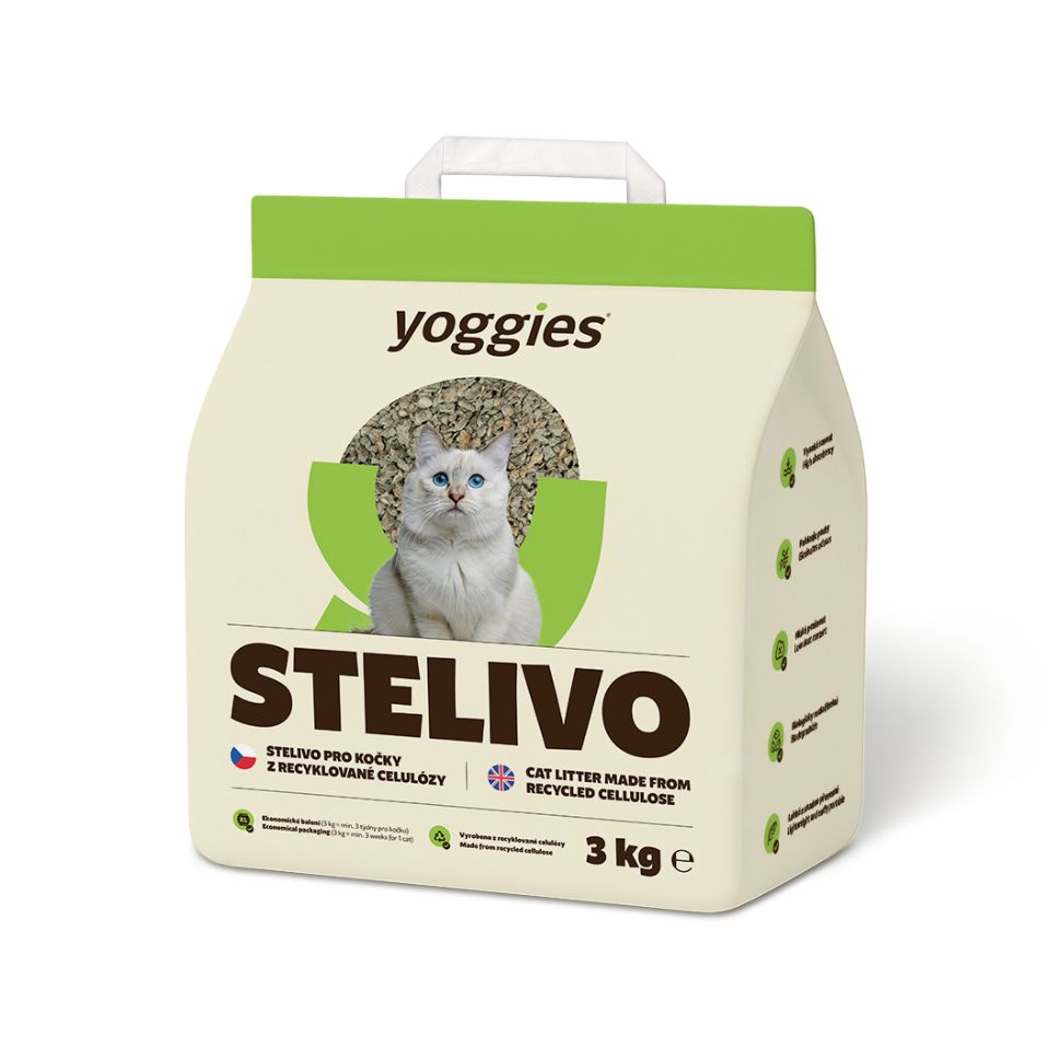 Yoggies Ekologické stelivo pro kočky 3 kg