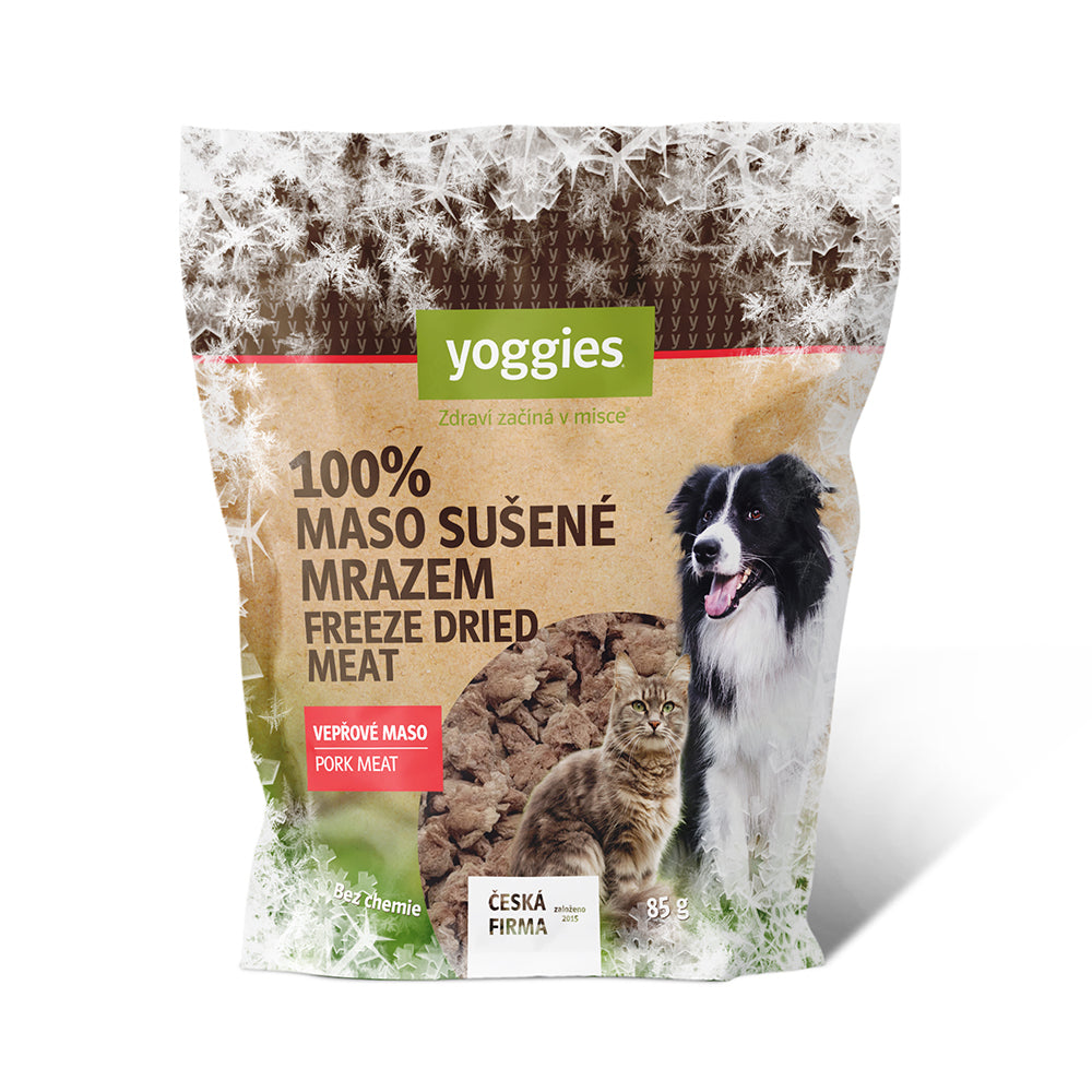 Yoggies Vriesgedroogd varkensvlees (gelyofiliseerd) 85 g