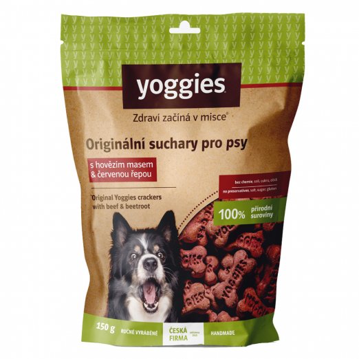 Yoggies Glutenvrije beschuit met rundvlees en rode biet 150 g