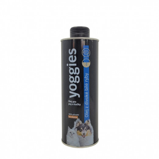 Yoggies Olie van wilde witvis voor honden en katten
