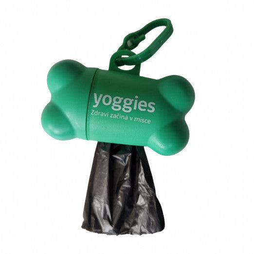 Yoggies Plastic dispenser voor zakjes, 15 zakjes