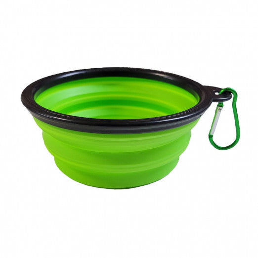 Yoggies Opvouwbare bak met karabijnhaak van siliconen 0,3 l / 13 cm