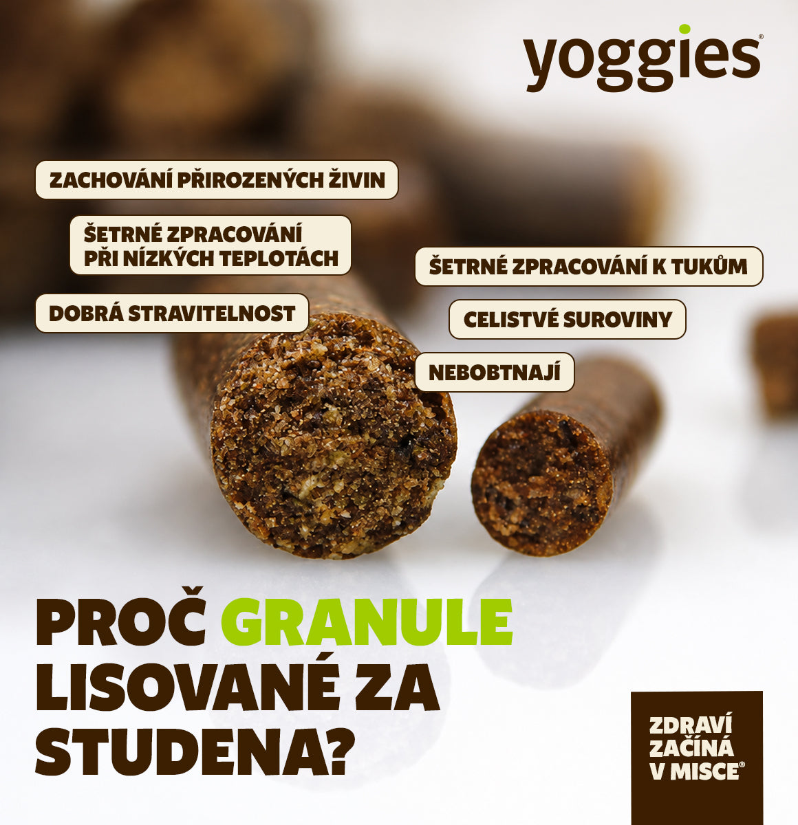 2 kg Yoggies VET Veggie bez masa, granule lisované za studena s probiotiky